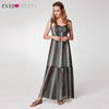 Casual Printed Homecoming Dresses Ever Pretty AS05971 V-Neck Knee-Length Striped Simple Short Beach Dresses Vestidos Cortos