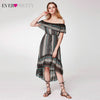 Casual Printed Homecoming Dresses Ever Pretty AS05971 V-Neck Knee-Length Striped Simple Short Beach Dresses Vestidos Cortos